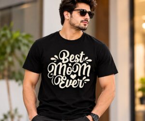 Best Mom Ever Black Graphic T-Shirt