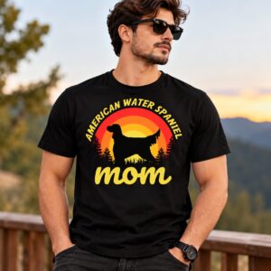 American Water Spaniel Mom Graphic T-Shirt