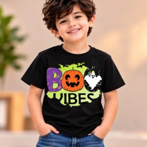 Spooky Season Pumpkin Graphic Kids T-Shirt