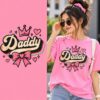 Retro Daddy Graphic Printed Pink T-Shirt