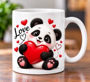 Cute Panda Love Personalized Coffee Mug