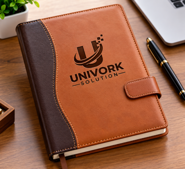 Premium Leather Finish Personalised Office Diary