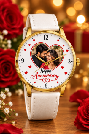 Personalized Couple Photo Anniversary Wrist Watch