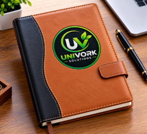Personalized Brown & Black Corporate Diary with Logo